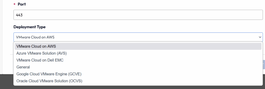 vCenter Deployment Types from the Horizon Admin Console